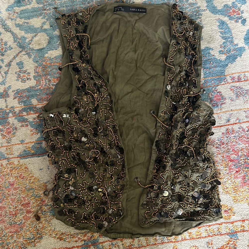 Zara vintage beaded vest